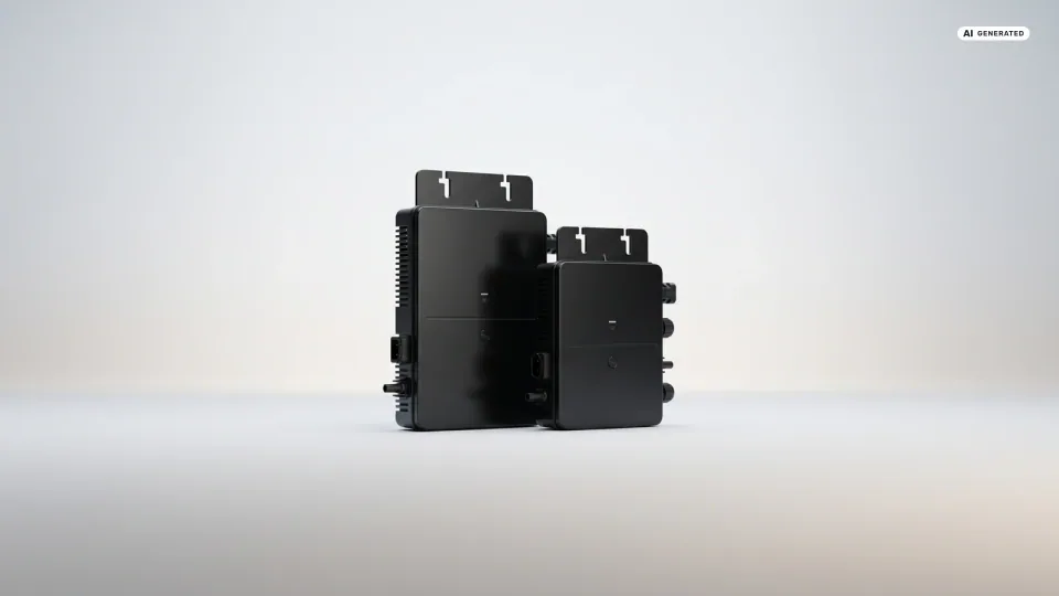 Zwei Balkonkraftwerke nebeneinander mit der Aufschrift 600 Watt und 800 Watt — Vergleich der Leistung beim Kauf 2026.