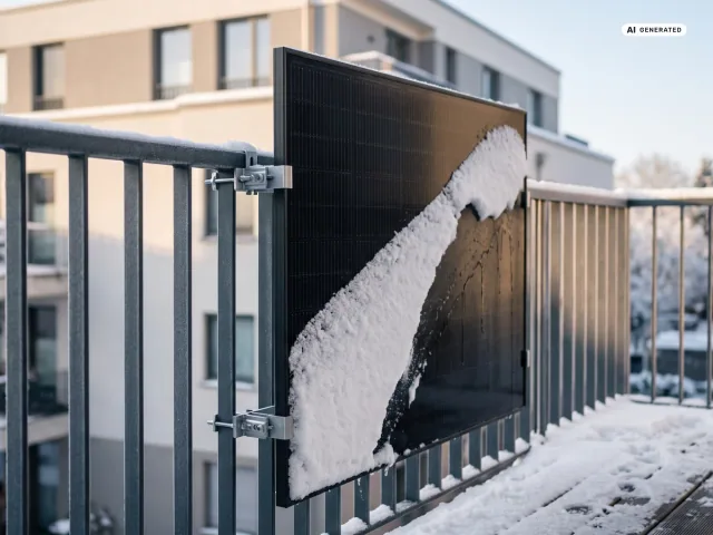Balkonkraftwerk im Winter: wie viel Ertrag wirklich bleibt