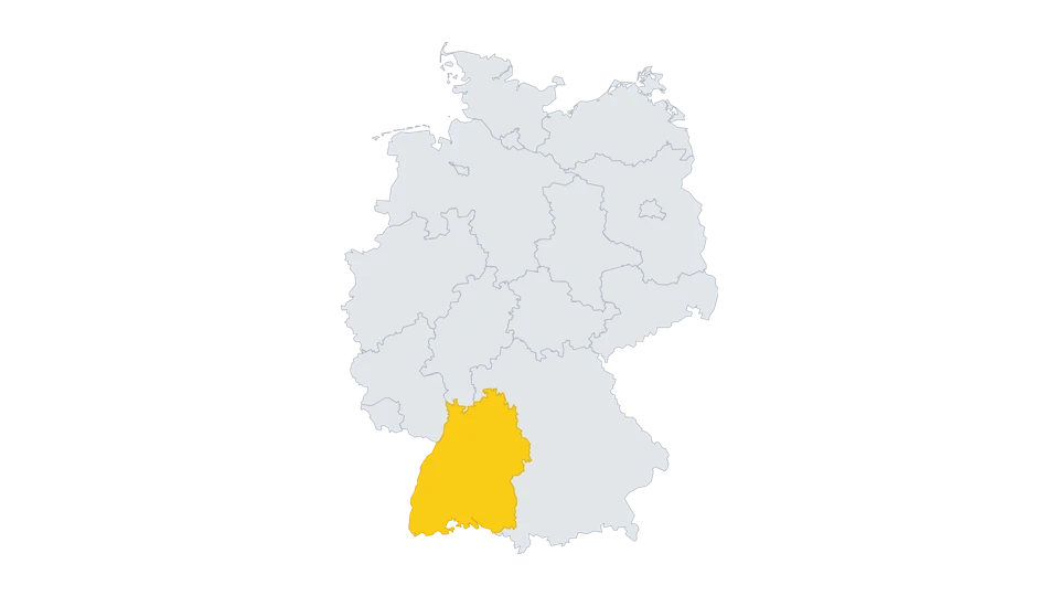 Lage-Karte: Baden-Württemberg — Balkonkraftwerk-Förderung