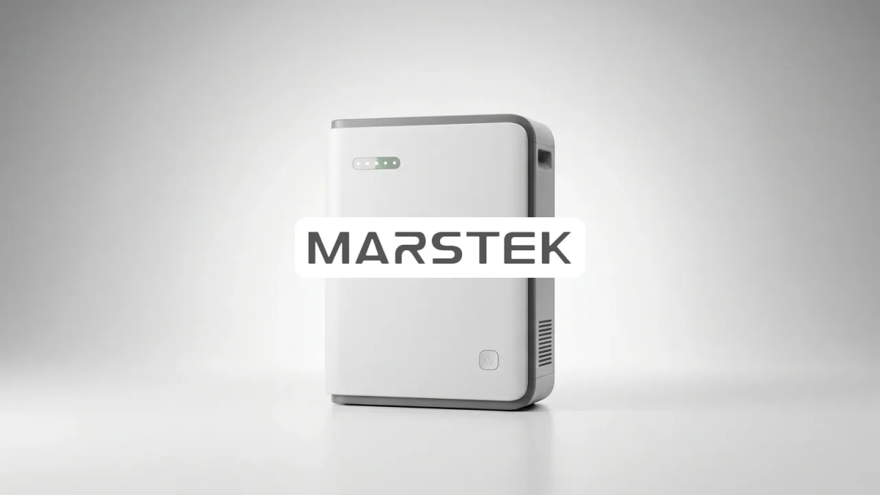 Marstek — Produktmotiv mit Markenlogo